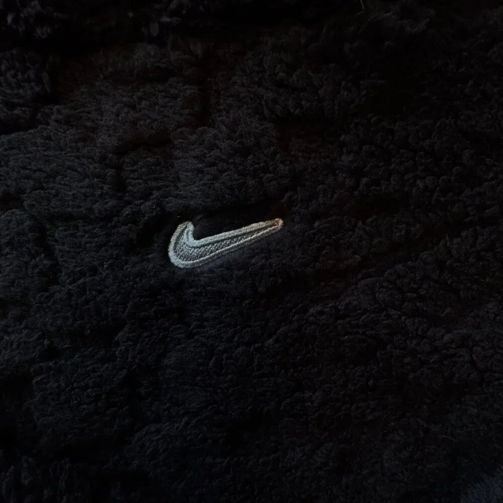 NIKE Cozy Faux Fur Fleece Set Girls 6-7 6X NWT Black Sweat Suit NEW Pants Hoodie - Picture 4 of 16